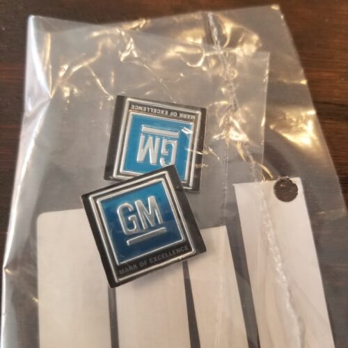 68-72 "GM" seat belt buckle decals (pair)