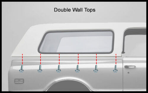 69-72 Blazer/Jimmy Rear 1/4 window seal (double wall top) - Image 3