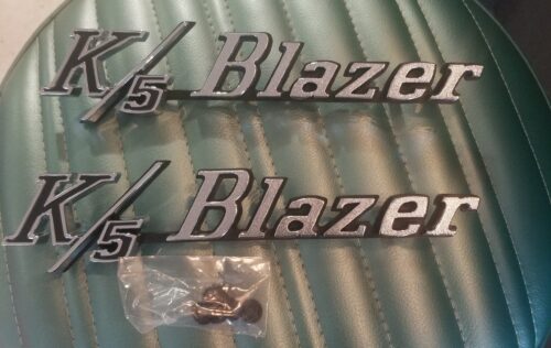 69-72 "K5 Blazer" fender side emblem pair